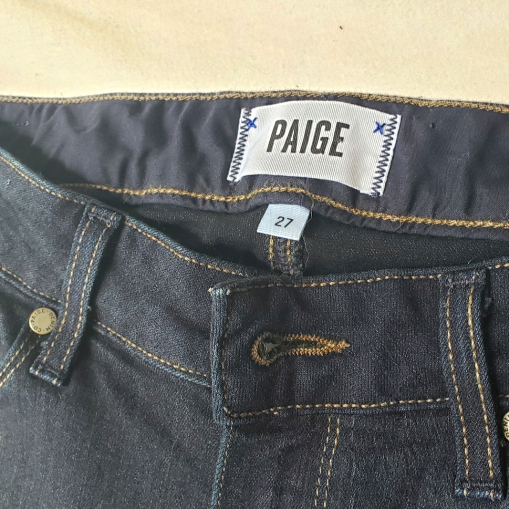 PAIGE Skyline Skinny Jeans Dark Wash Size 27